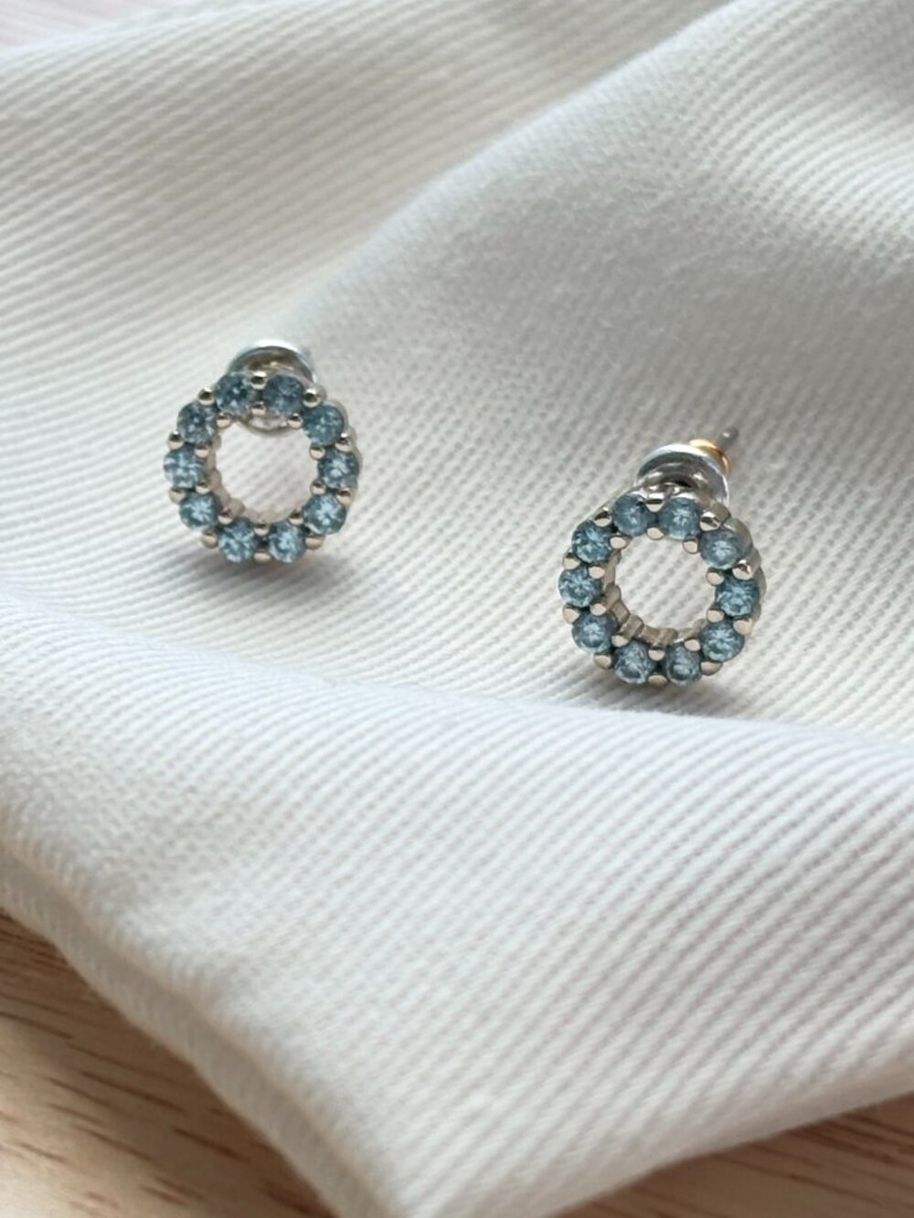 Banana Republic Earrings (Stud in Ice/Sky Blue color)